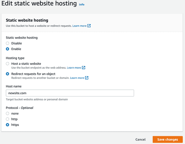 S3 website hosting